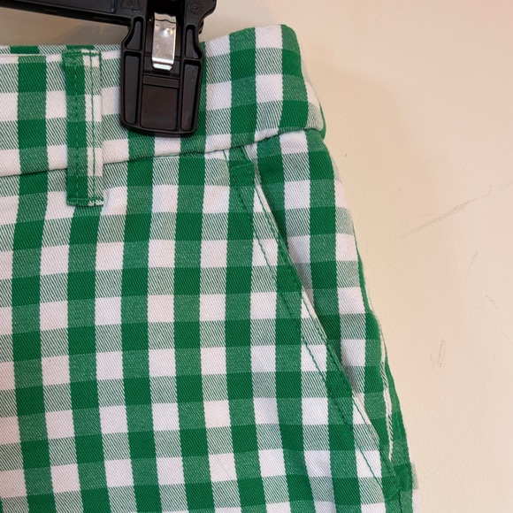 J.Crew Green White Gingham Shorts Women’s Size 4 Cotton Preppy Classic - Picture 4 of 11